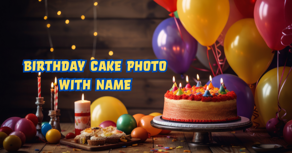 birthday cake photo with name